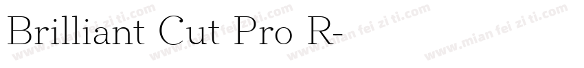 Brilliant Cut Pro R字体转换